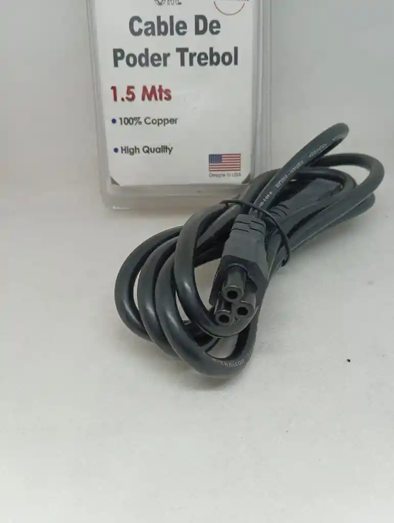 Cable Corriente Tipo Trébol 1.50 Mts