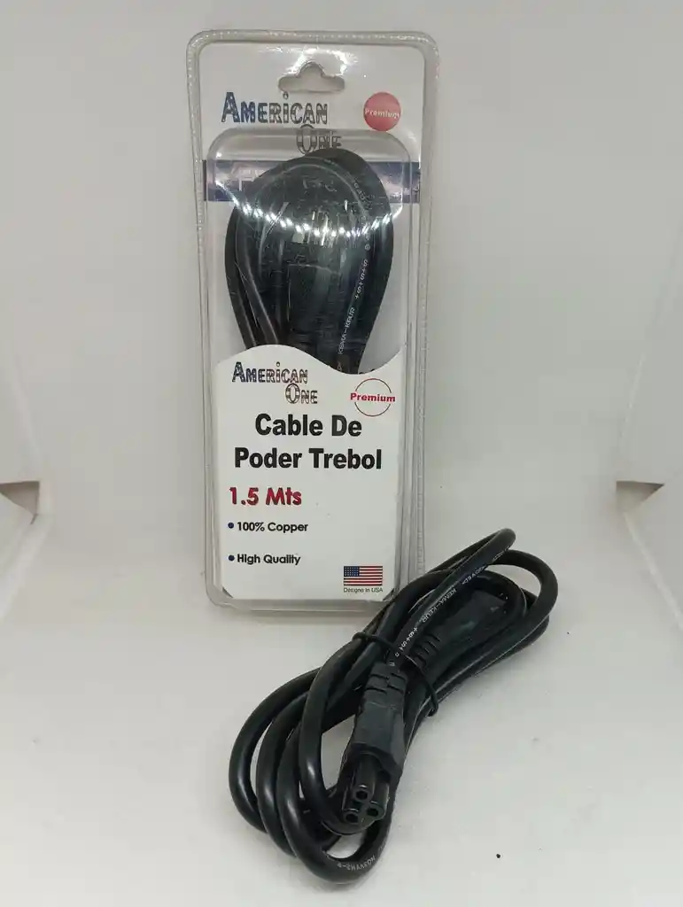 Cable Corriente Tipo Trébol 1.50 Mts