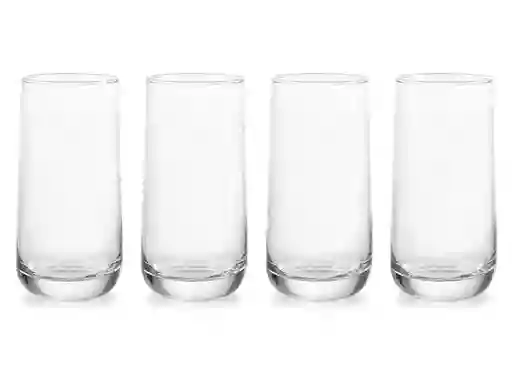 Set 4 Vasos Alto Koba Hb Libbey