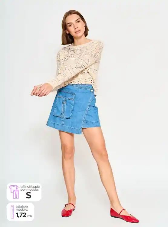 Falda 15319423 Pv24 Only Azul Denim S