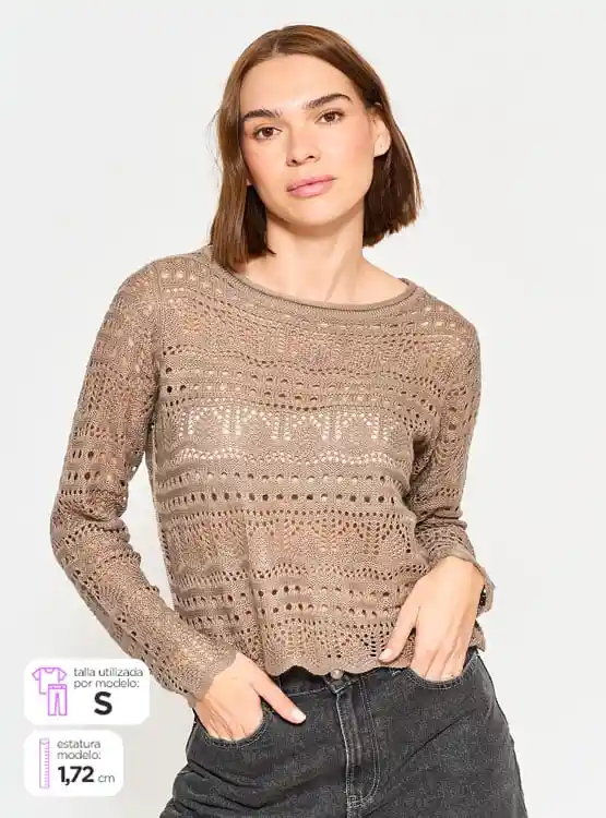 Sweater 15287384 Only Cafe Claro Xxl