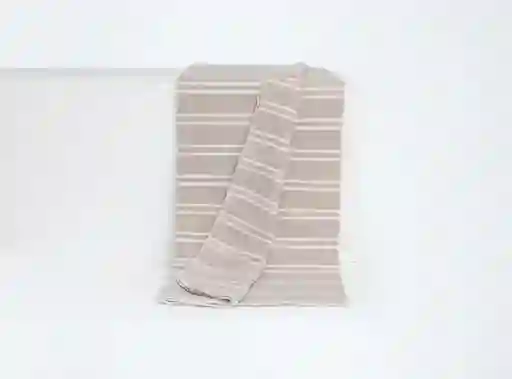 Manta Polar Rollito Estamp Lineas Taupe
