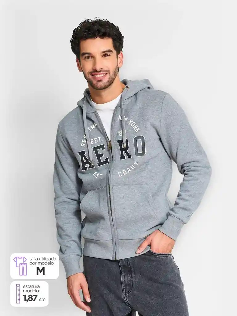 Poleron Aero Daka Fw25 Gris L