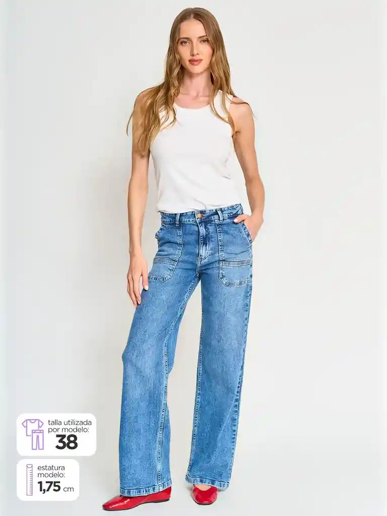 Jeans I25je0881 Nidia Azul Claro 40