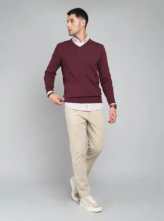 Sweater Arrow Ml Sw31030 Burdeo S