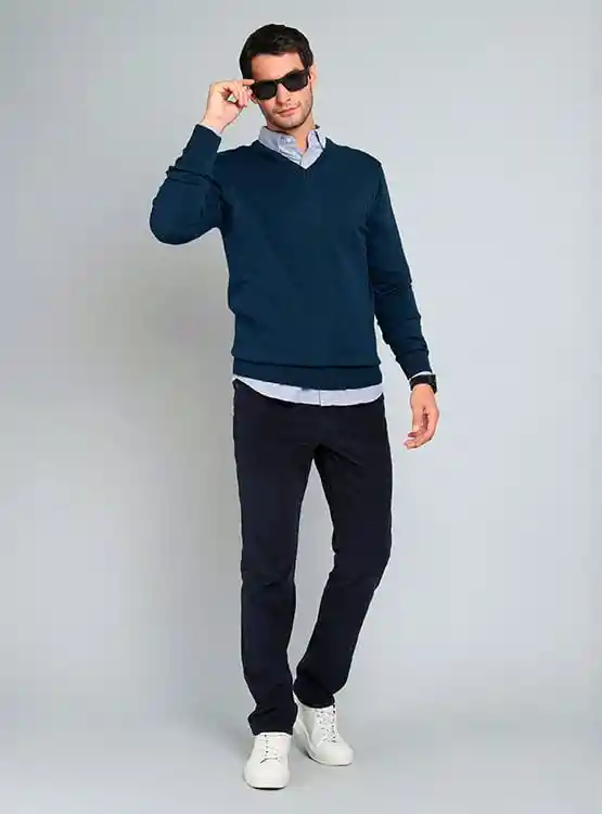 Sweater Arrow Ml Sw31030 Azul M