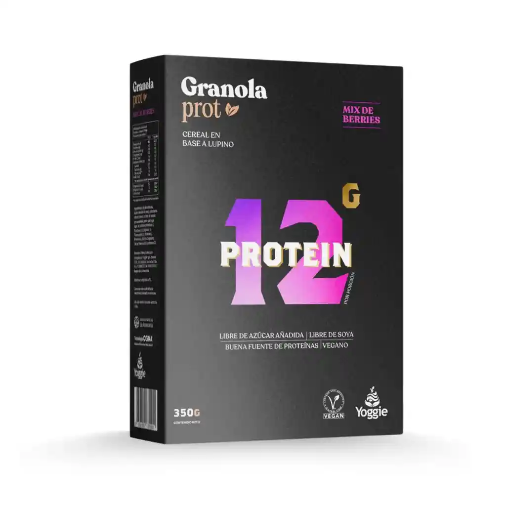 Granola Prot Sin Azúcar Sabor Berry Mix 350 G Marca Yoggie