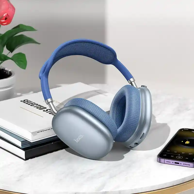 Audifonos Inalambricos Bluetooth De Cintillo Hoco W55 90hrs Azul