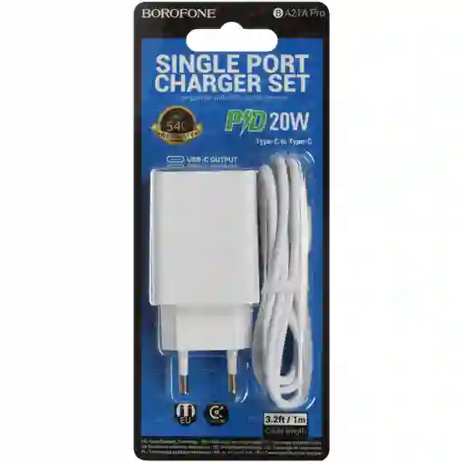 Cargador Borofone Ba21a Pro, Blanco