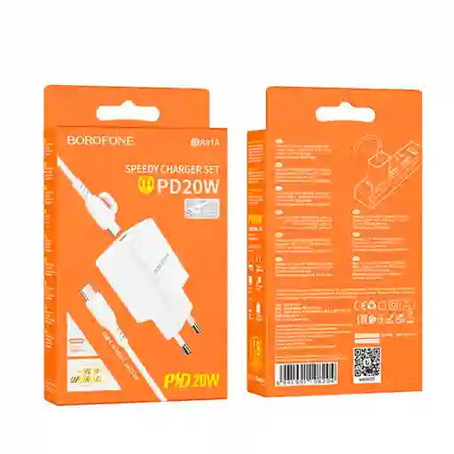 Cargador De Pared Borofone Ba81a 20w Usb-c