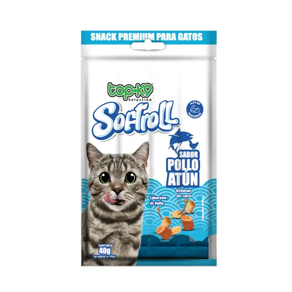 Topk9 Softroll Pollo Atun 40 G