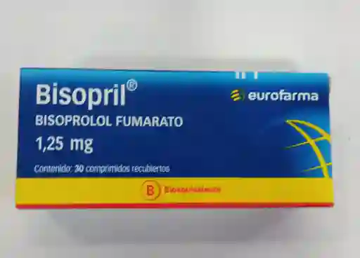 Bisopril Bisoprolol 1.25mg 30 Comprimidos Recubiertos