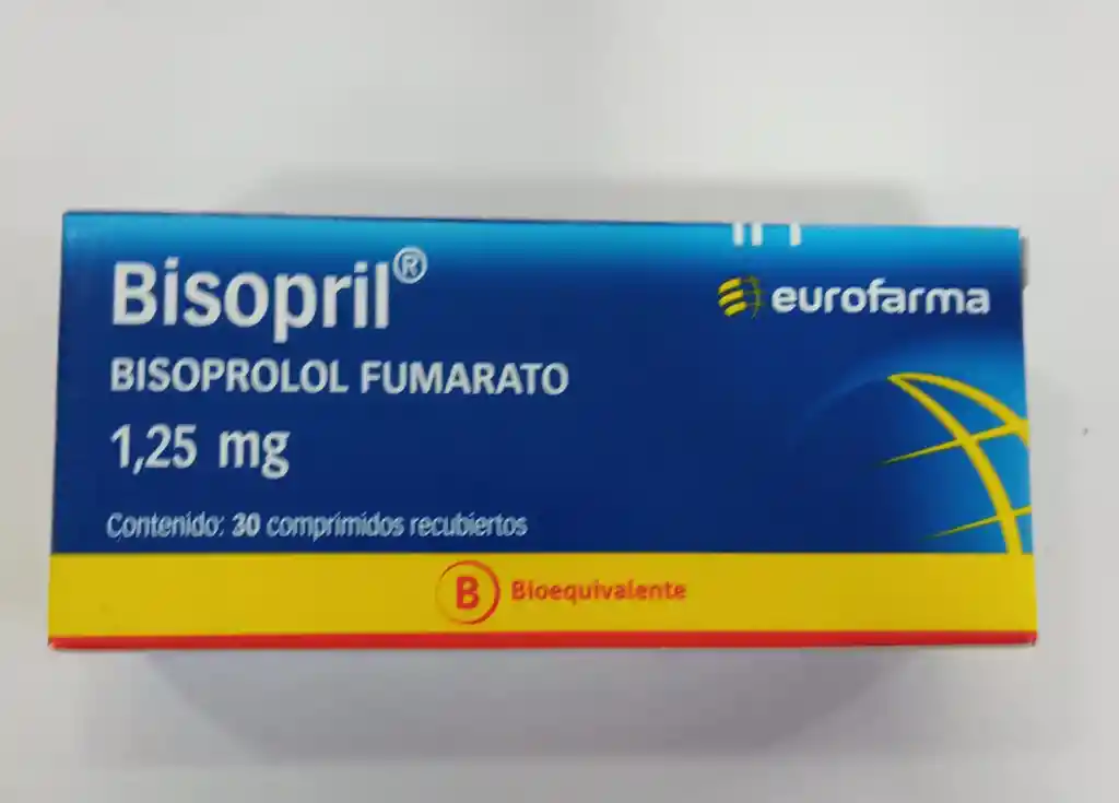 Bisopril Bisoprolol 1.25mg 30 Comprimidos Recubiertos
