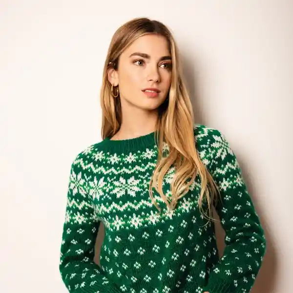 Kit Sweater Let It Snow Let It Snow Verde Billar Revesderecho