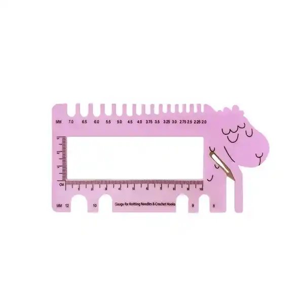 Regla Y Medidor De Palillos Oveja Revesderecho Lila Revesderecho