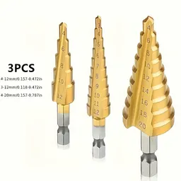 Juego De Brocas Escalonadas 3 Pzas 3-12, 4-12, 4-20