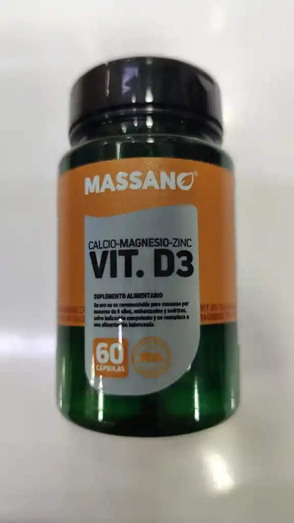 Massano Vit. D3 Calcio-magnesio-zinc 60 Capsulas