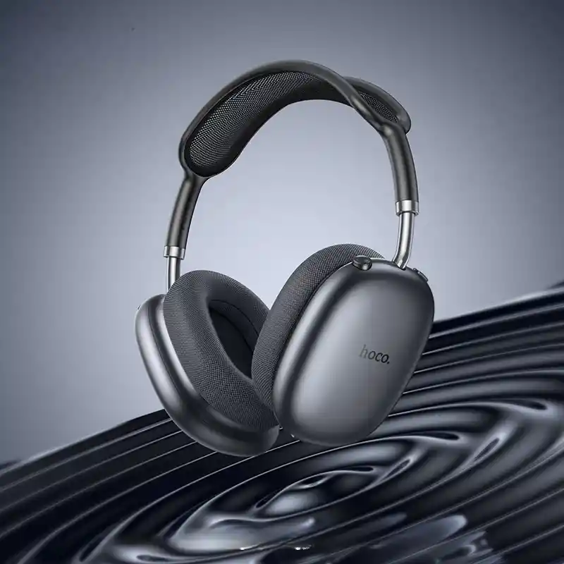 Audifonos Inalambricos Bt De Cintillo Hoco W55 Plus Con Cancelacion De Ruido Anc Negro