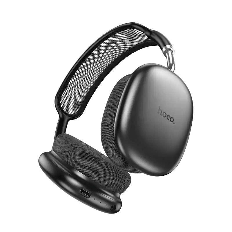 Audifonos Inalambricos Bt De Cintillo Hoco W55 Plus Con Cancelacion De Ruido Anc Negro