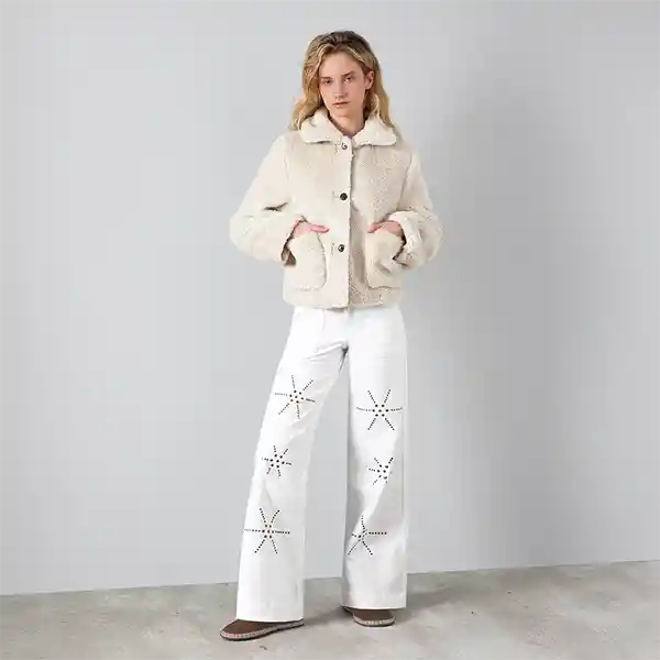 Chiporro Ecru Botones Pu Xs Mujer Raindoor