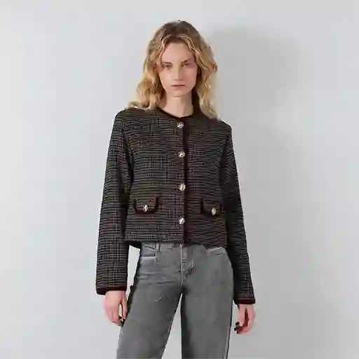 Chaqueta Royal Escocesa Gris Xs Mujer Raindoor