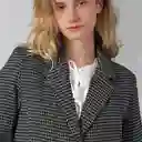 Blazer Tejido Tartan Gris M Mujer Raindoor