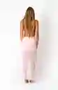 Vestido Rosado Largo Maxi M
