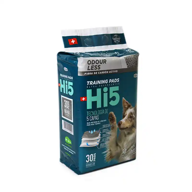 Hi5 Sabanillas Para Pipi De Perro De 60×60 Cm Con Carbón Activado (30 Unid)