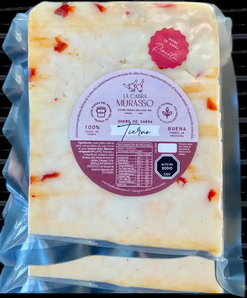 Queso De Cabra Tierno Al Pimentón, Cabra Murasso, 230 Grs