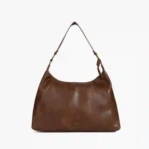Cartera De Hombro Mujer Argolla Café