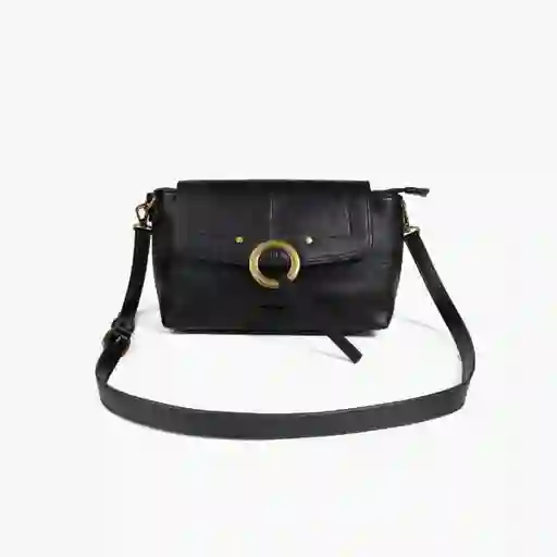 Cartera Bandolera Mujer Argolla Negro