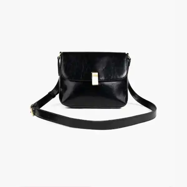 Cartera Bandolera Mujer Flap Negro