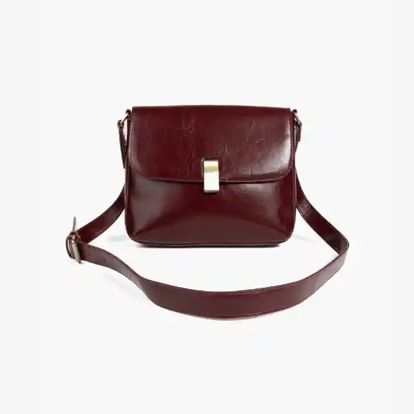 Cartera Bandolera Mujer Flap Burdeo