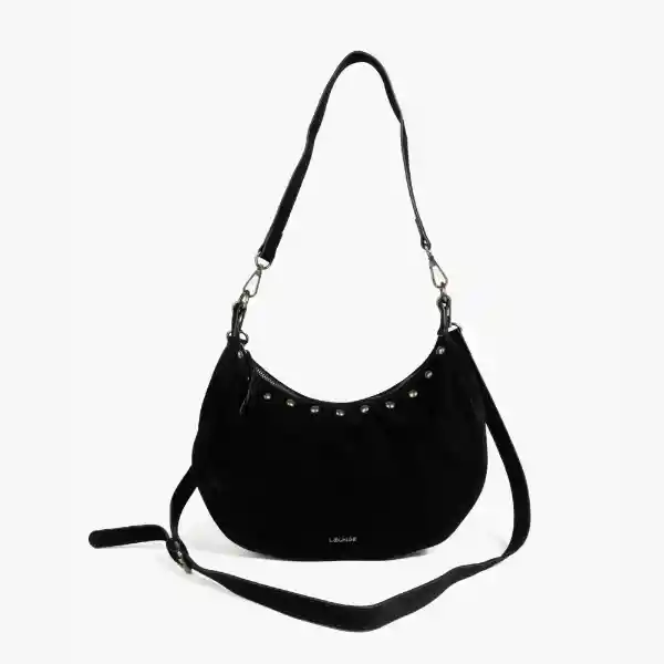 Cartera Bandolera Mujer Gamuza Negro