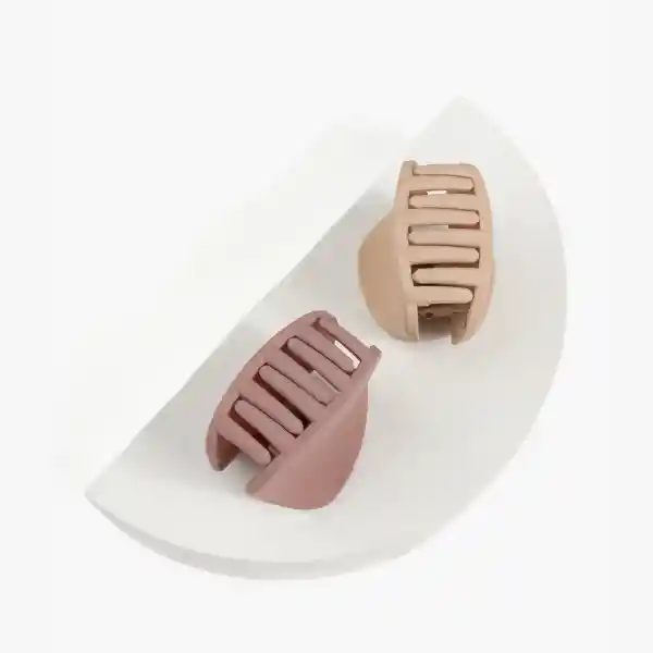 Set Pinches Mujer Lisos Rosado