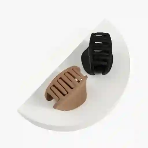 Set Pinches Mujer Lisos Negro