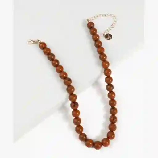 Collar Mujer Borlas Camel