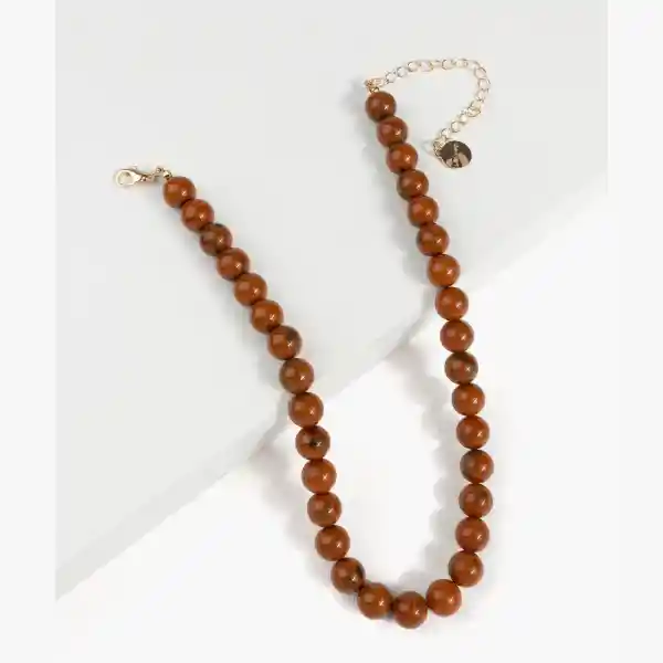 Collar Mujer Borlas Camel