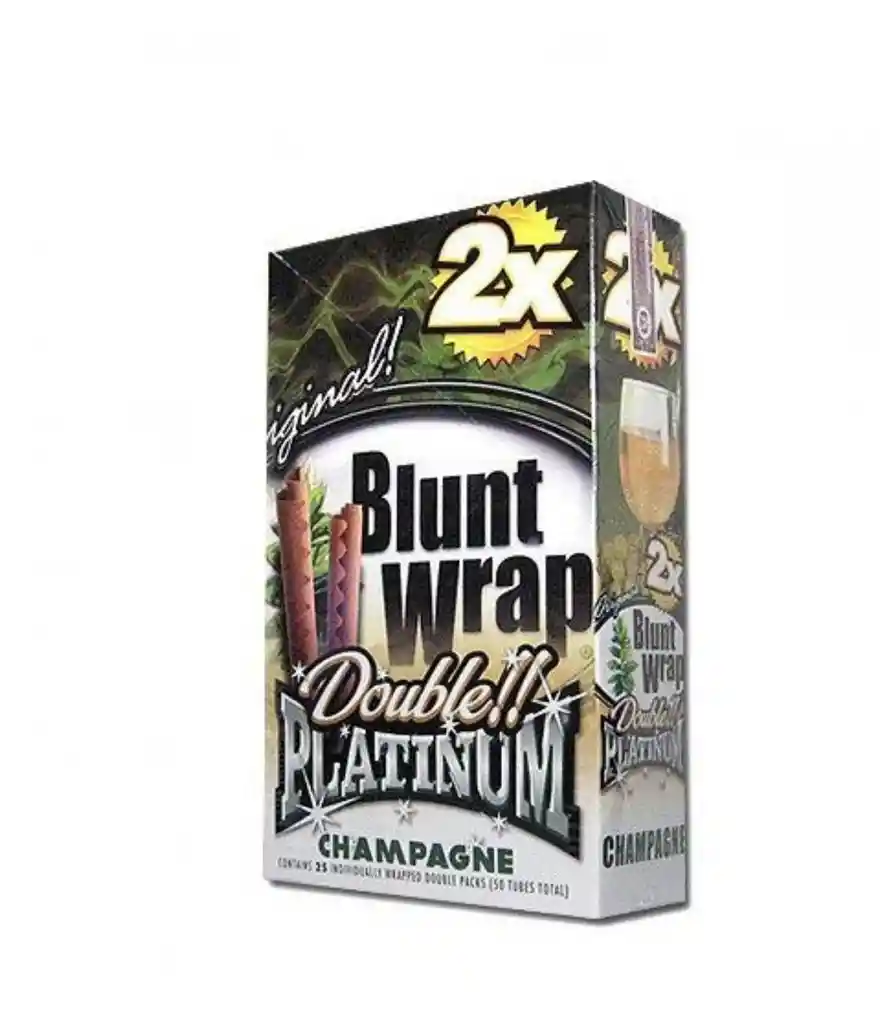 Display Blunt Wrap Platinum X2 Sabor Champagne 25ud