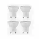 Pack 4 Ampolletas Led Gu10 5w Luz Cálida