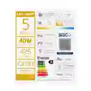 Pack 4 Ampolletas Led Gu10 5w Luz Cálida