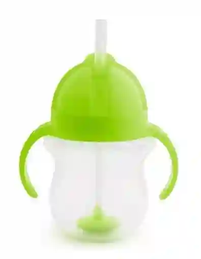 Vaso Antiderrame Any Angle Bombilla Con Peso Y Asas 207ml Munchkin - Verde