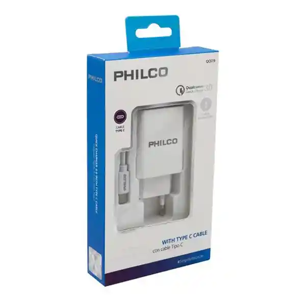 Cargador De Pared Qualcomm Con Puerto Tipo C Y Cable Lightning