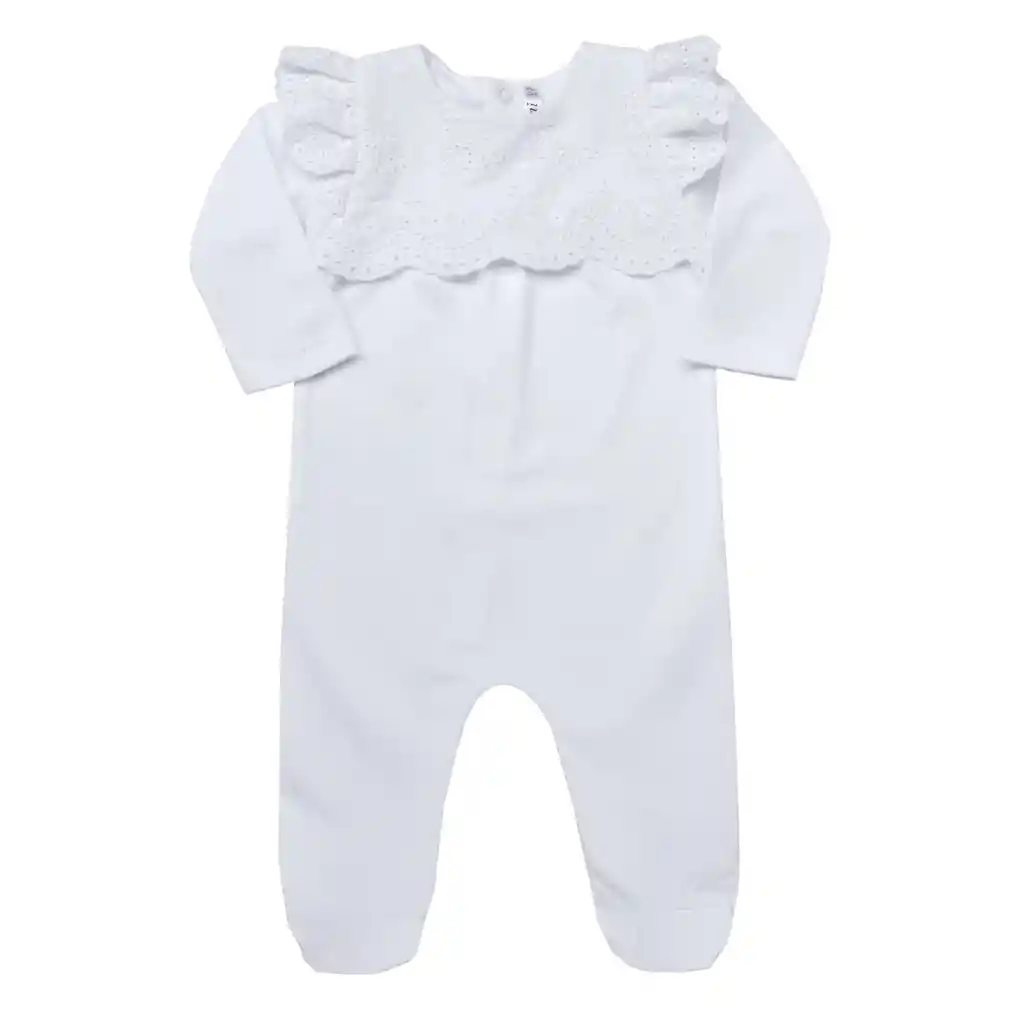 Warmi Enterito Blanca Tira Bordada 0a3