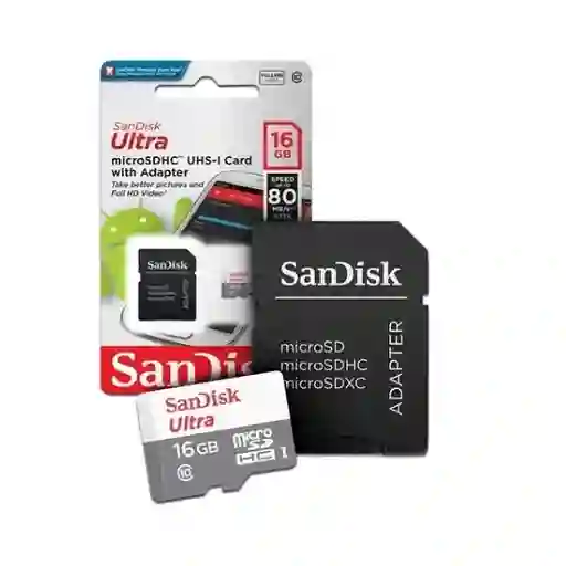 Sandisk Tarjeta De Memoria Micro-sd 16gb Ultra Hc Clase 10