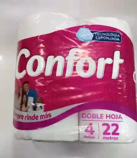 Confort Doble Hoja Papel Higiénico 22 M 4 Un.