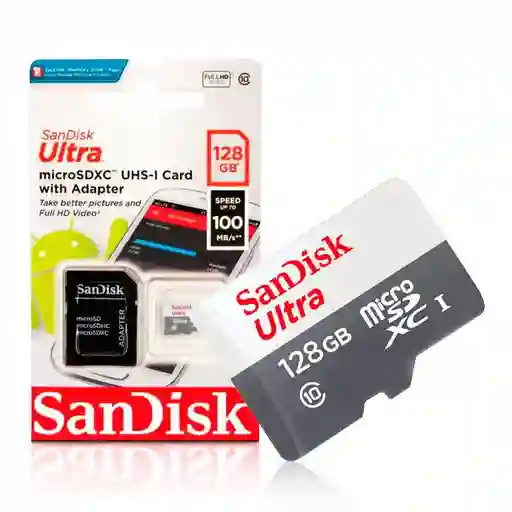 Memoria Micro Sd Sandisk 128 Gb 100mbps Clase 10