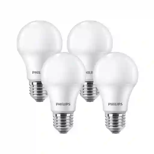 Pack 4 Ampolleta Led Ecohome 14w E27 Philips