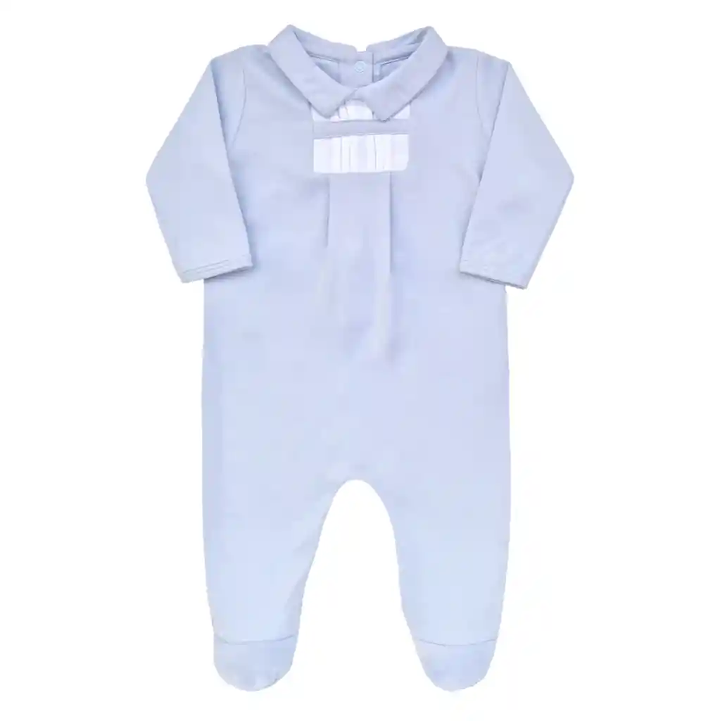 Warmi Enterito Piero Celeste Detalle Blanco 3a6