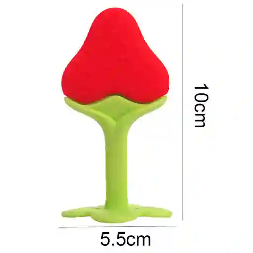 Mordedor Silicona Fruta Rasca Encias Dentición (frutilla)